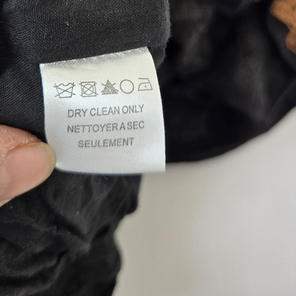 Hale Bob Black Mini Dress with Brown Embroidery -Size XS -100% Rayon - Picture 8 of 8